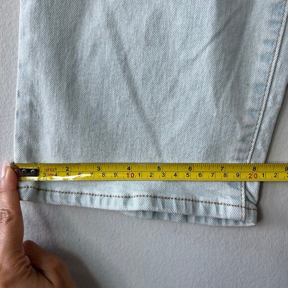 Levi’s Jeans Ribcage Straight Ankle Light Wash Denim Size 30x27 Womens High Rise - Picture 7 of 8